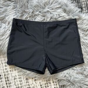 AQUA EVE Women’s Basic Black Nylon‎ & Spandex Stretch Swim Shorts Size 20W